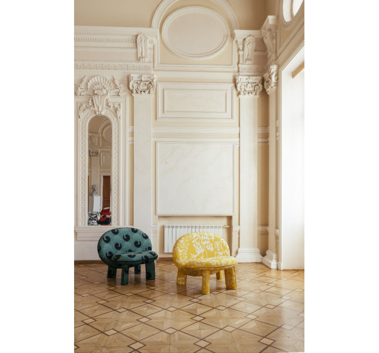Крісло Dino жовте ARHIVE FABRIC SERGIY KOLOS ShishkaProject13